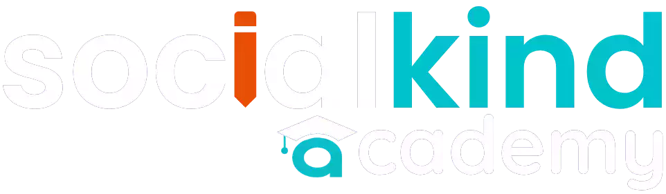 SocialKind Academy white logo